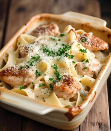 Quick Chicken Alfredo Bake