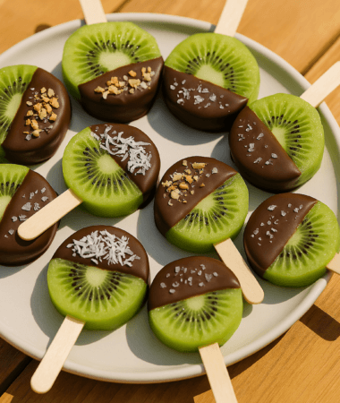Refreshing Dark Chocolate Kiwi Pops for Summer Snacking
