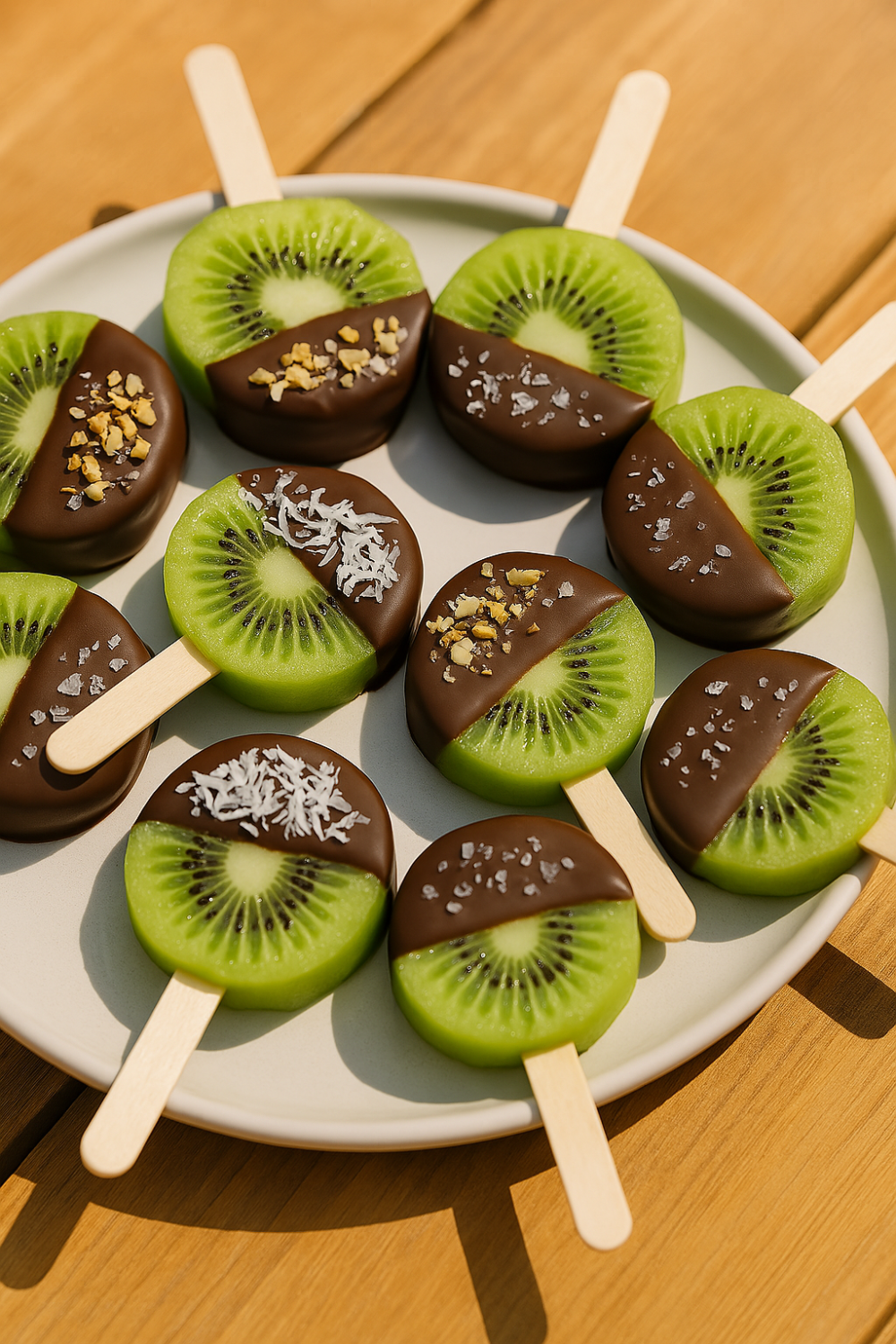 Refreshing Dark Chocolate Kiwi Pops for Summer Snacking