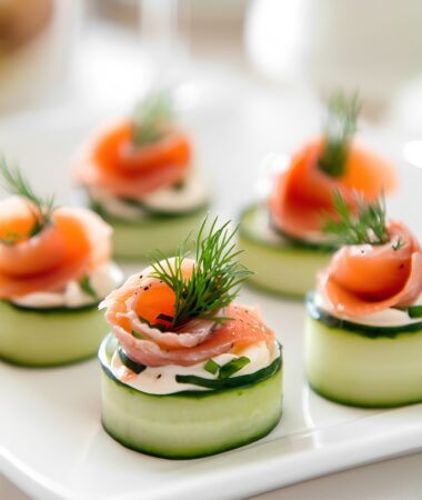 Smoked Salmon & Cucumber Bites with Cream Cheese