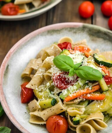 Whole Wheat Primavera Pasta- Fresh Veggie Meal