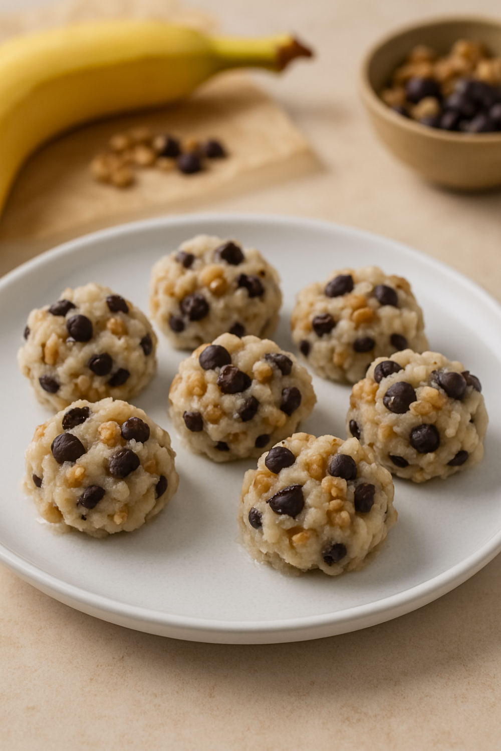Banana Walnut Dark Chocolate Chip Frozen Bites