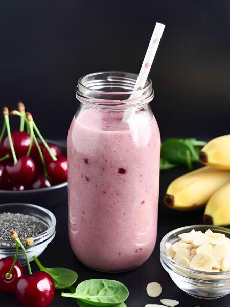Cherry Almond Smoothie – Vegan, Creamy & Delicious
