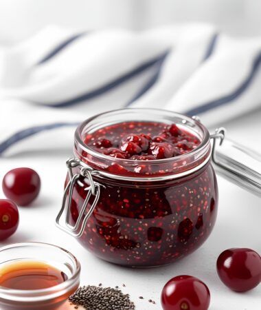 Cherry Chia Jam – No Pectin, No Cook, 3 Ingredients