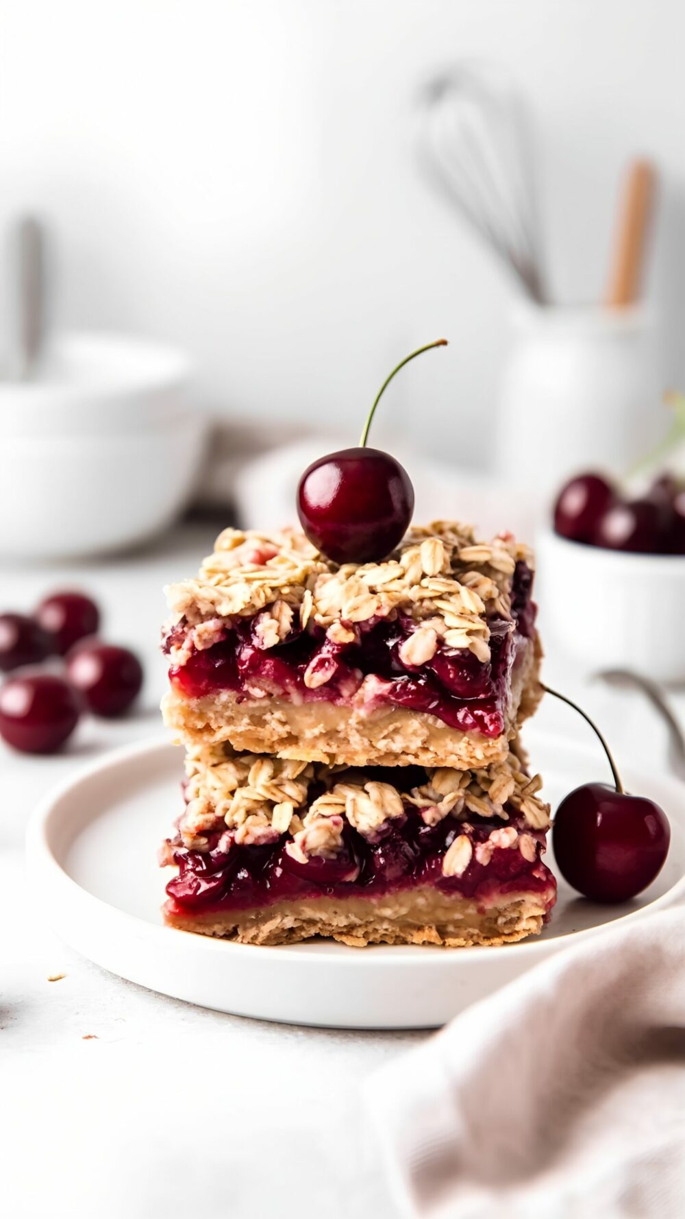 Cherry Crumble Bars – Easy Oatmeal Dessert Recipe