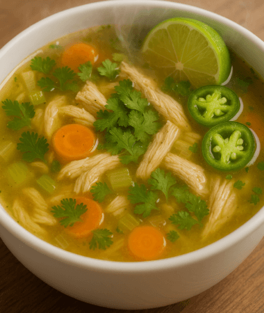 Chicken and Herb Soup with Lime and Cilantro