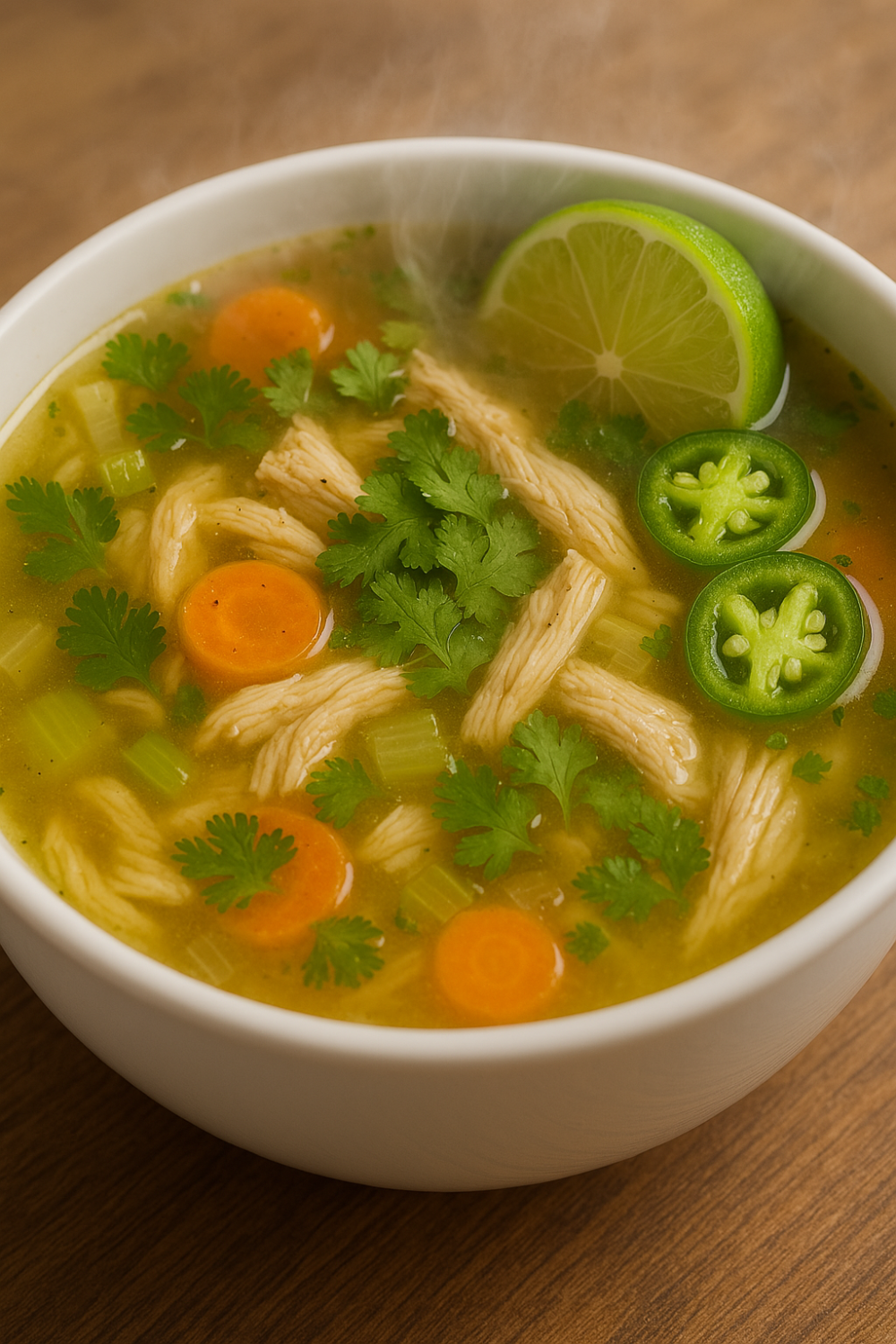 Chicken and Herb Soup with Lime and Cilantro