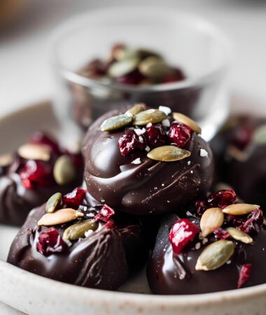 Cranberry Pumpkin Seed Dark Chocolate Bites