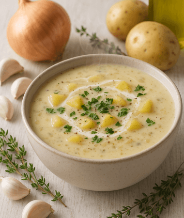 Garlic and Potato Soup for Immune Boosting Dinners