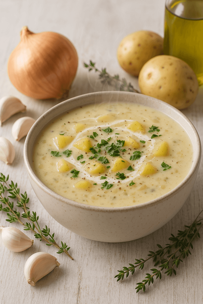 Garlic and Potato Soup for Immune Boosting Dinners