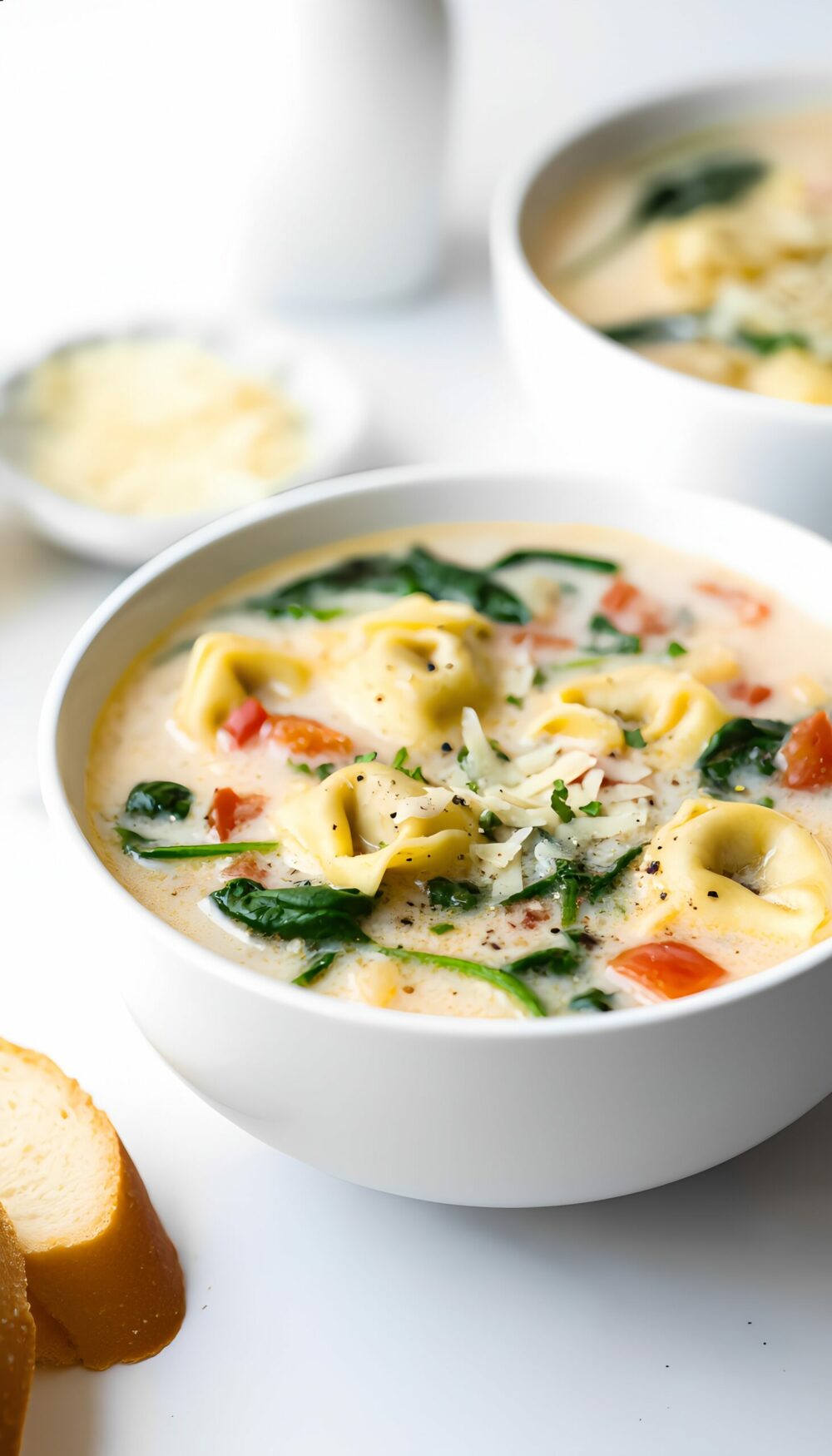 Instant Pot Tortellini Soup with Spinach and Cream