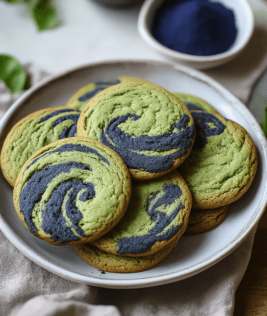 Matcha Swirl Earth Cookies – Green and Blue Treats for Earth Day