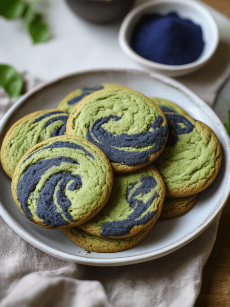 Matcha Swirl Earth Cookies – Green and Blue Treats for Earth Day