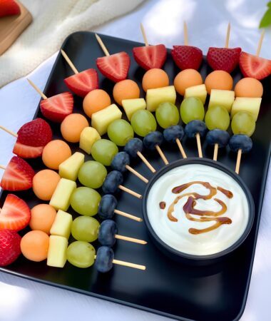 Mini Fruit Skewers with Dip – A Fun and Festive Earth Day Snack