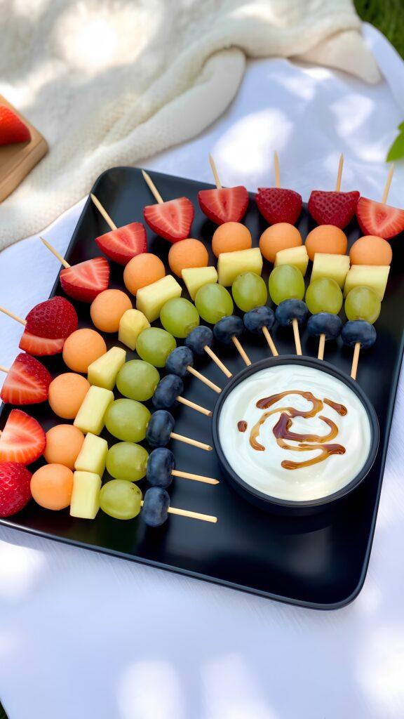 Mini Fruit Skewers with Dip – A Fun and Festive Earth Day Snack
