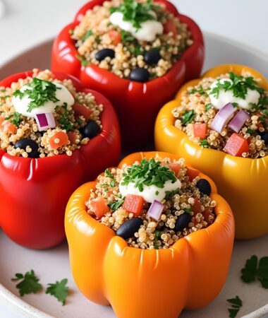 Quinoa-Stuffed Bell Peppers – Fiber-Rich Earth Day Meal