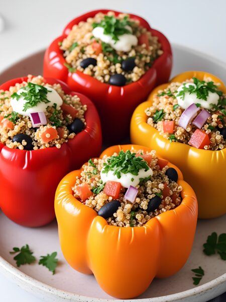 Quinoa-Stuffed Bell Peppers – Fiber-Rich Earth Day Meal