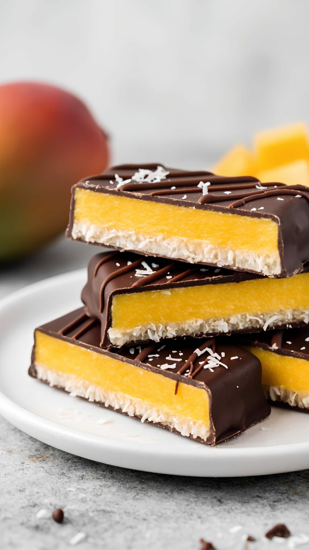 Tropical Mango Coconut Dark Chocolate Bars