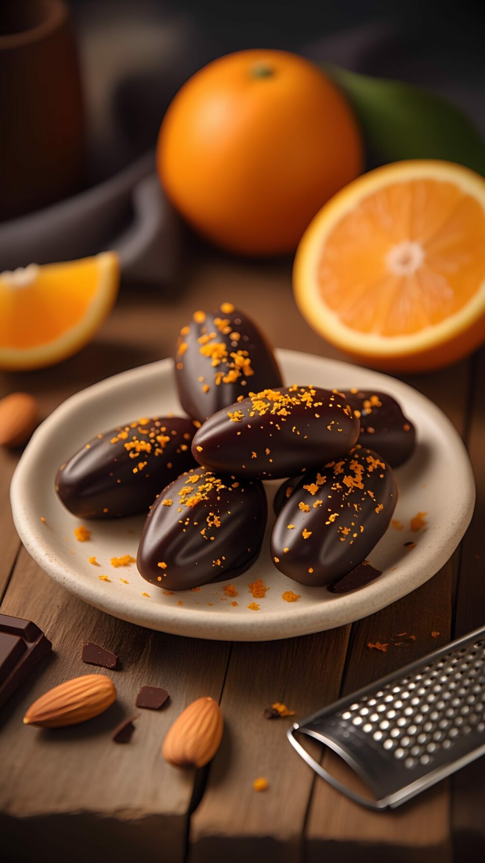 Zesty Orange Dark Chocolate-Covered Dates