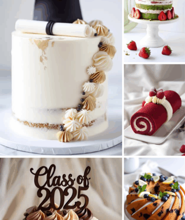 5 Graduation Cakes - Matcha, Mocha, Velvet, Citrus, Vanilla