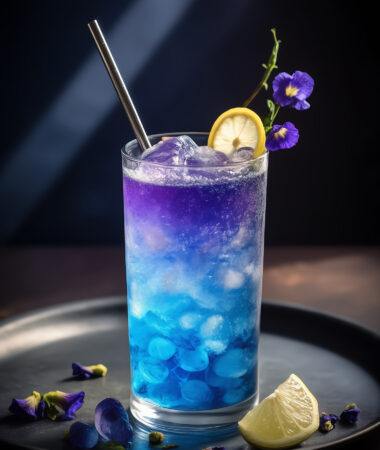 Color-Changing Butterfly Pea Lemon Cooler – Low Calorie
