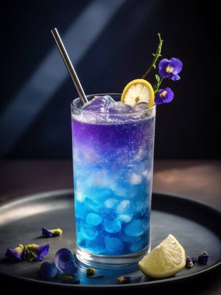 Color-Changing Butterfly Pea Lemon Cooler – Low Calorie