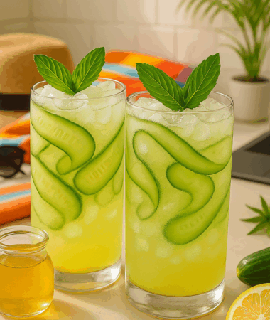 Cucumber Yuzu Sparkling Cooler – Low Sugar Summer Sip