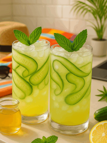 Cucumber Yuzu Sparkling Cooler – Low Sugar Summer Sip