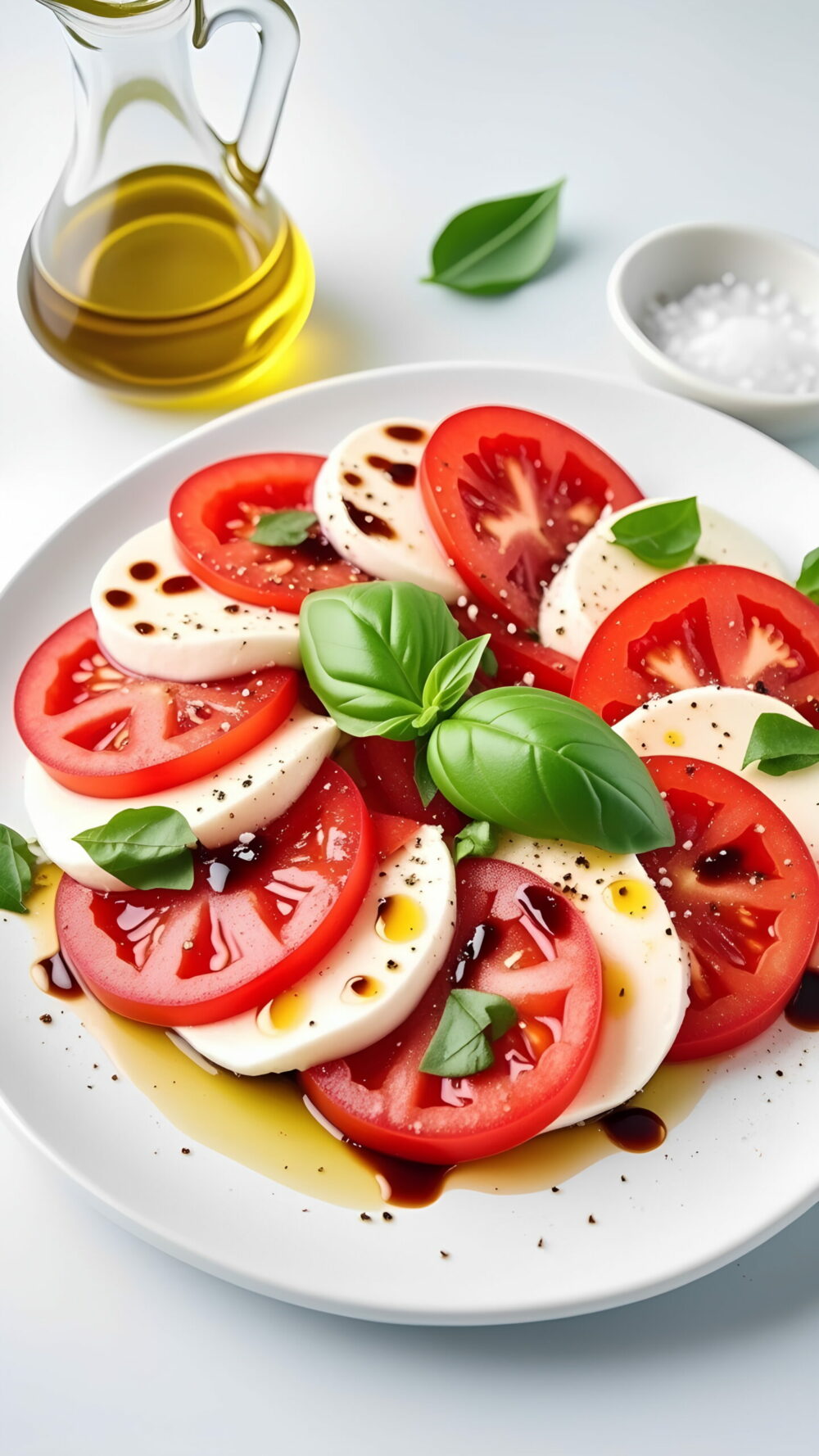 Easy Caprese Salad with Fresh Basil and Balsamic Drizzle