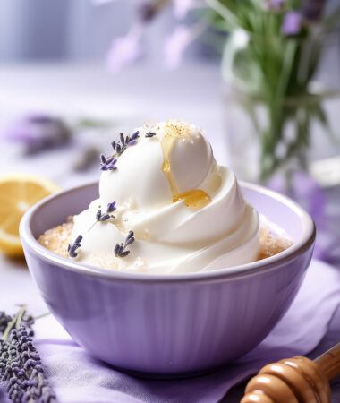 Lavender Honey Frozen Yogurt—Light Floral Dessert for Mom