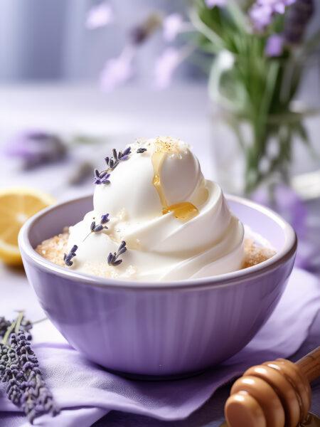 Lavender Honey Frozen Yogurt—Light Floral Dessert for Mom