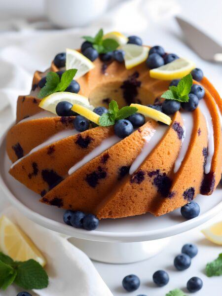 Lemon Blueberry Tassel Bundt - Zesty Grad Party Star