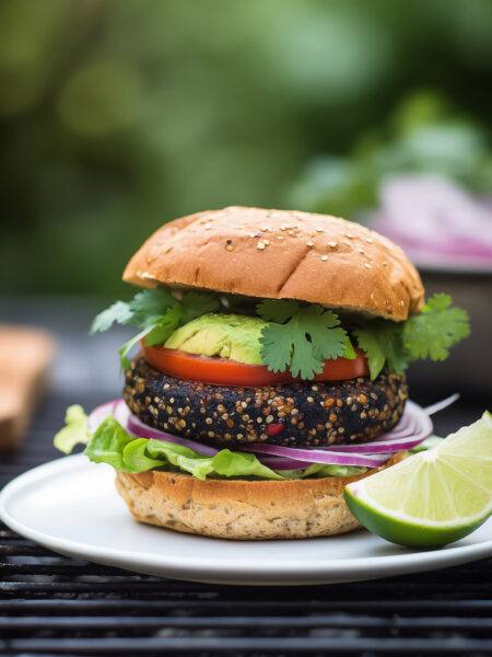 Lime Black Bean Quinoa Burgers - Healthy Mother’s Day Grill