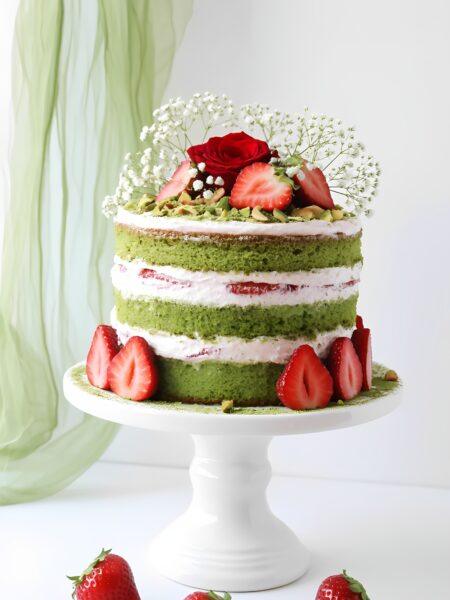 Matcha Strawberry Layer Cake for Bright‑Eyed Grads