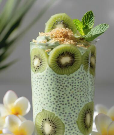 Overnight Chia Matcha Kiwi Parfaits -Prep While You Sleep