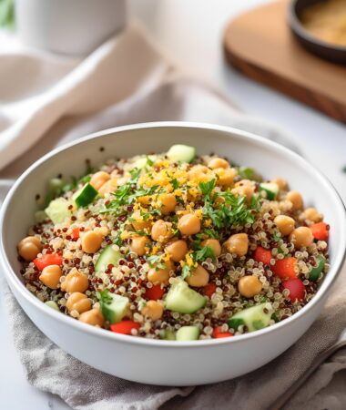 Protein‑Packed Quinoa Salad with Veggies and Citrus Dressing