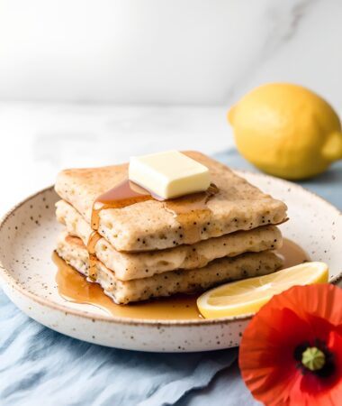 Whole Grain Lemon Poppy Sheet Pan Pancakes for Mom
