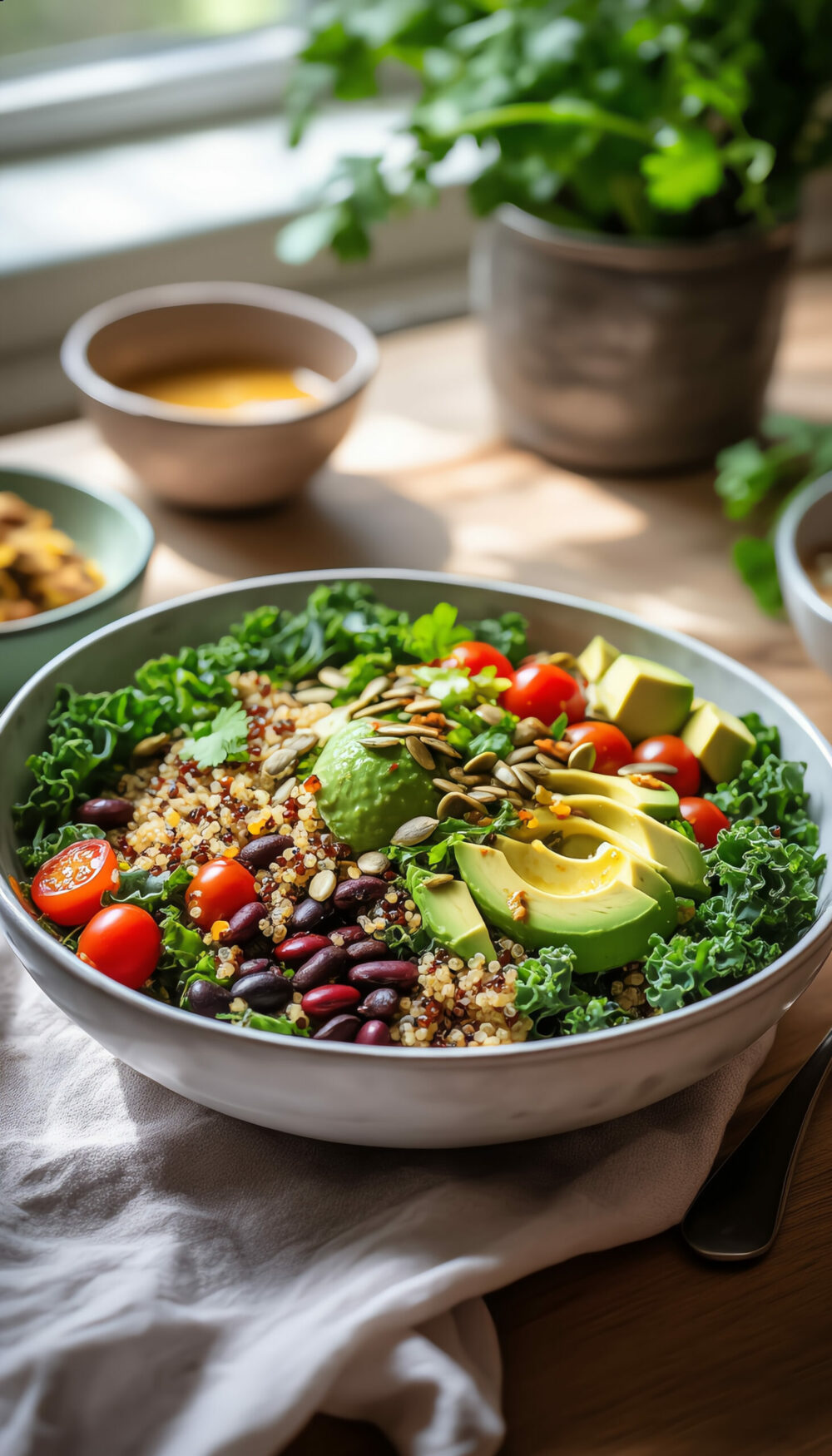 Healthy Father’s Day Kale and Quinoa Power Bowl