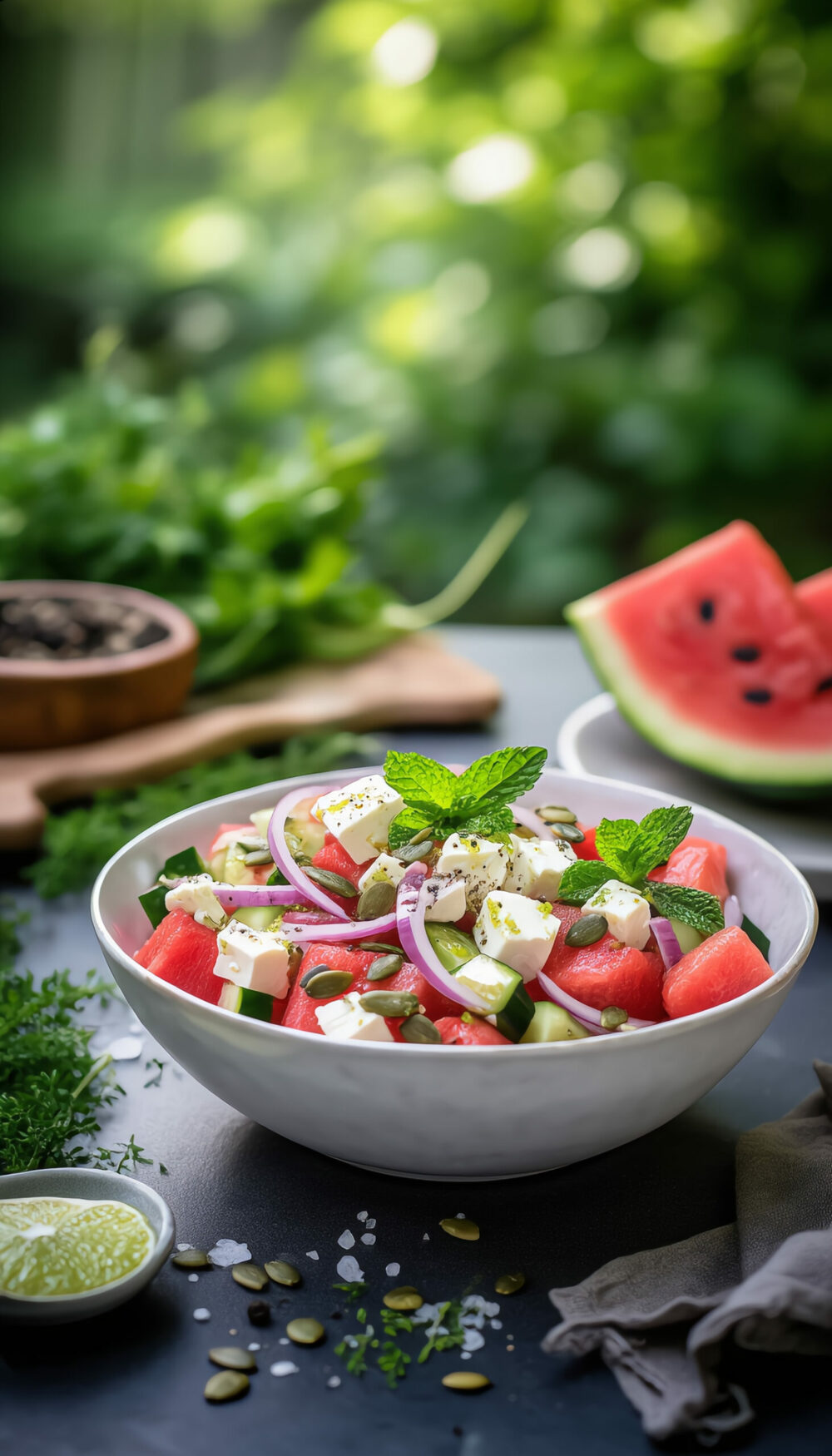 Watermelon Feta Mint Salad with Lime – Ultimate BBQ Cooler
