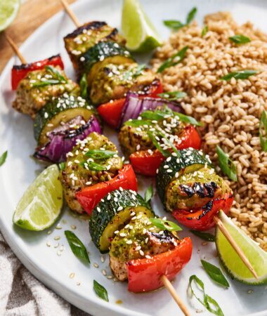 Matcha Mojo Chicken Skewers | Healthy Easy BBQ Delight