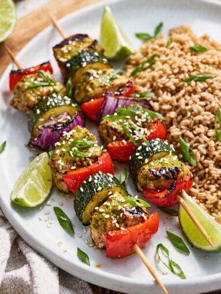 Matcha Mojo Chicken Skewers | Healthy Easy BBQ Delight