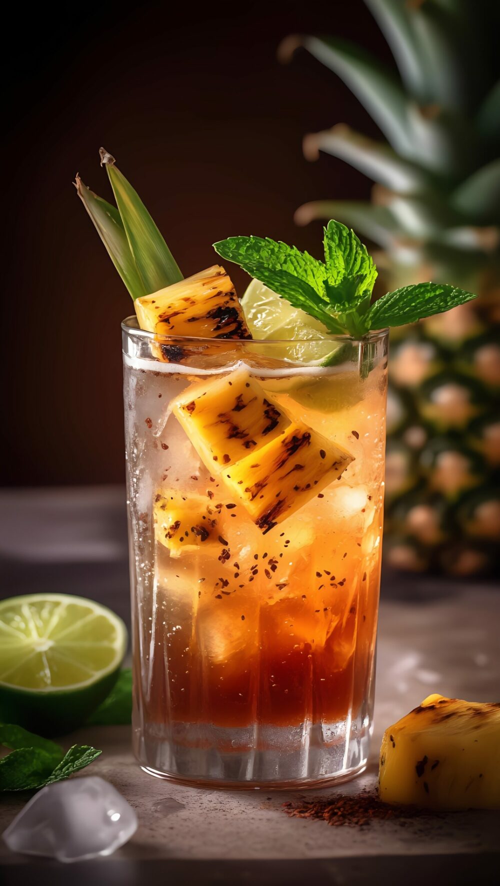 Smoky Pineapple Rooibos Fizz – Exotic Summer Mocktail