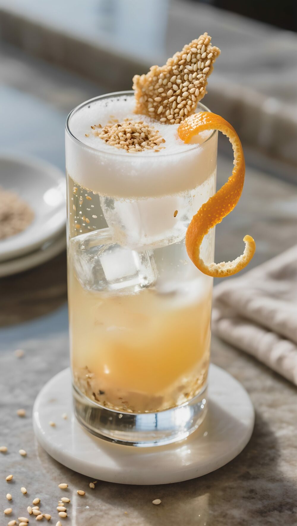 Sparkling Sesame Citrus Cooler – Unique Nutty Twist