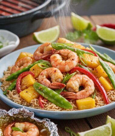 Shrimp & Pineapple Foil Packets | Tropical Light BBQ Meal