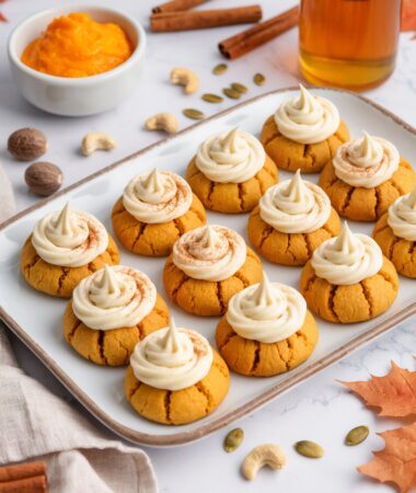 Pumpkin Cookies with Cashew Frosting – Fall Treat
