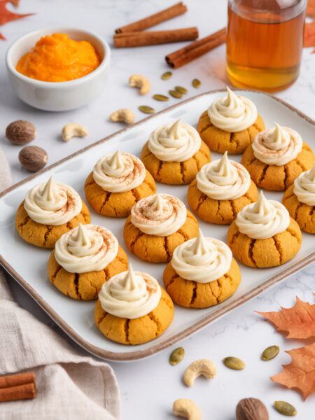 Pumpkin Cookies with Cashew Frosting – Fall Treat