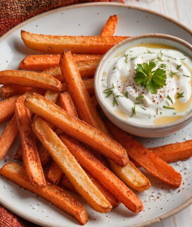 Carrot Fries with Herbed Yogurt Dip – Fall Side