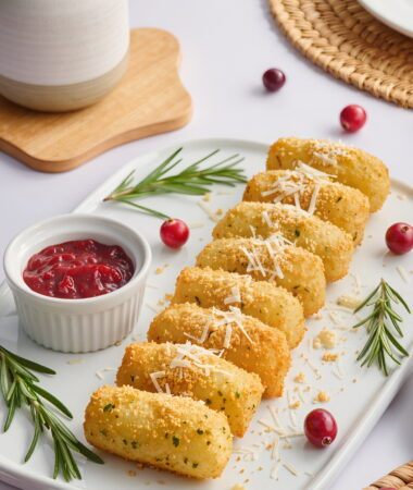 Cauliflower Tater Tots with Cranberry Ketchup
