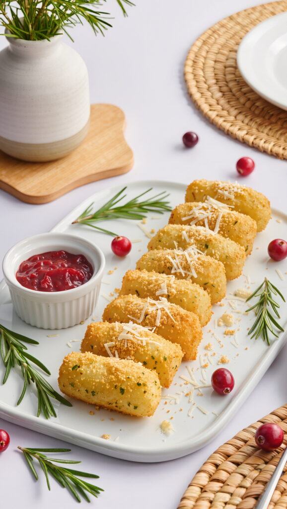 Cauliflower Tater Tots with Cranberry Ketchup