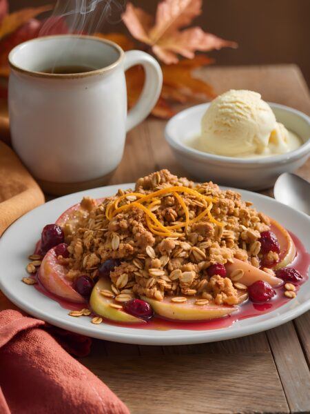 Cranberry Apple Crisp with Oat Topping – Fall Treat